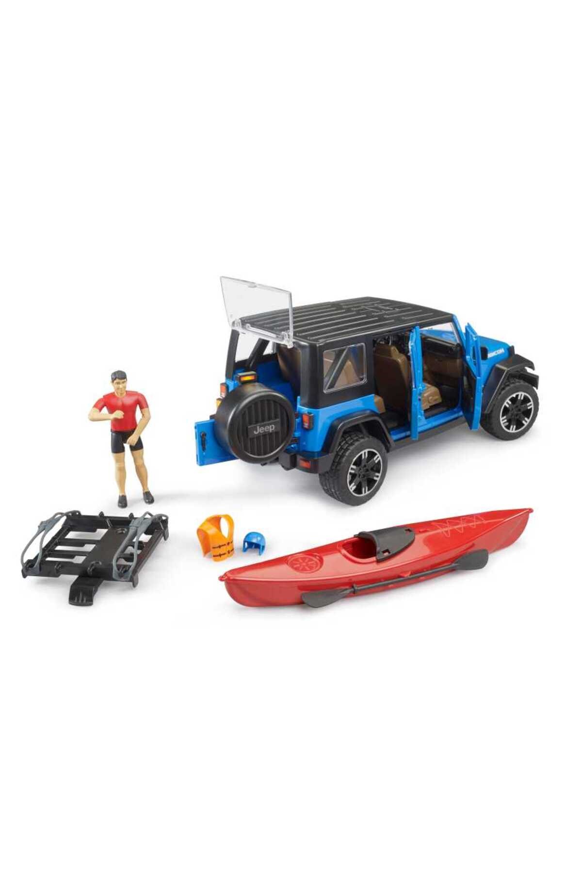 Bruder Jeep Wrangler Rubicon Kano Ve Sürücü 02529-Maket Araçlar