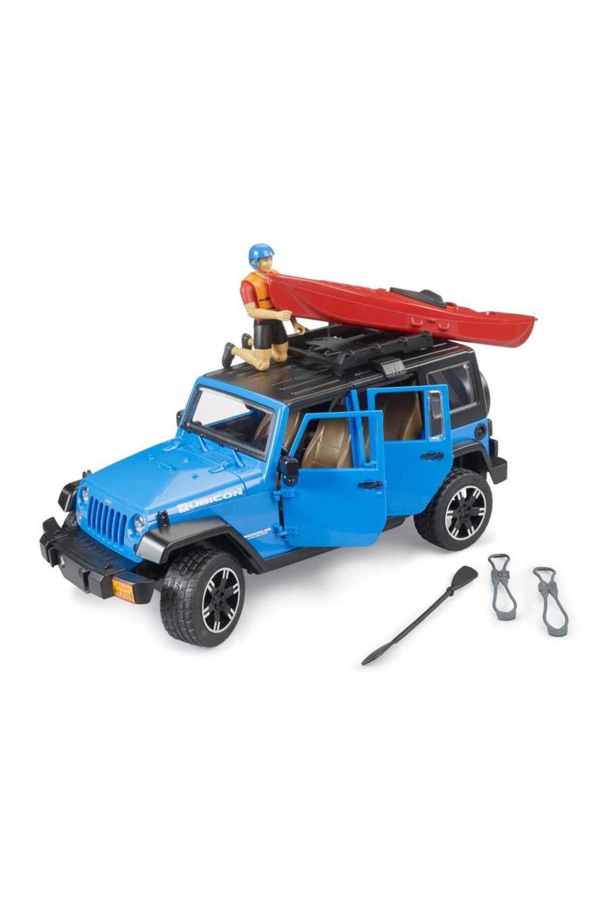 Bruder Jeep Wrangler Rubicon Kano Ve Sürücü 02529-Maket Araçlar