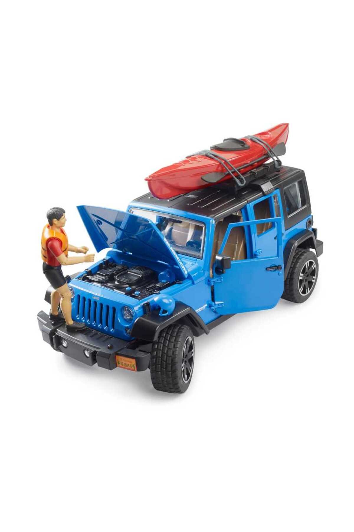 Bruder Jeep Wrangler Rubicon Kano Ve Sürücü 02529-Maket Araçlar