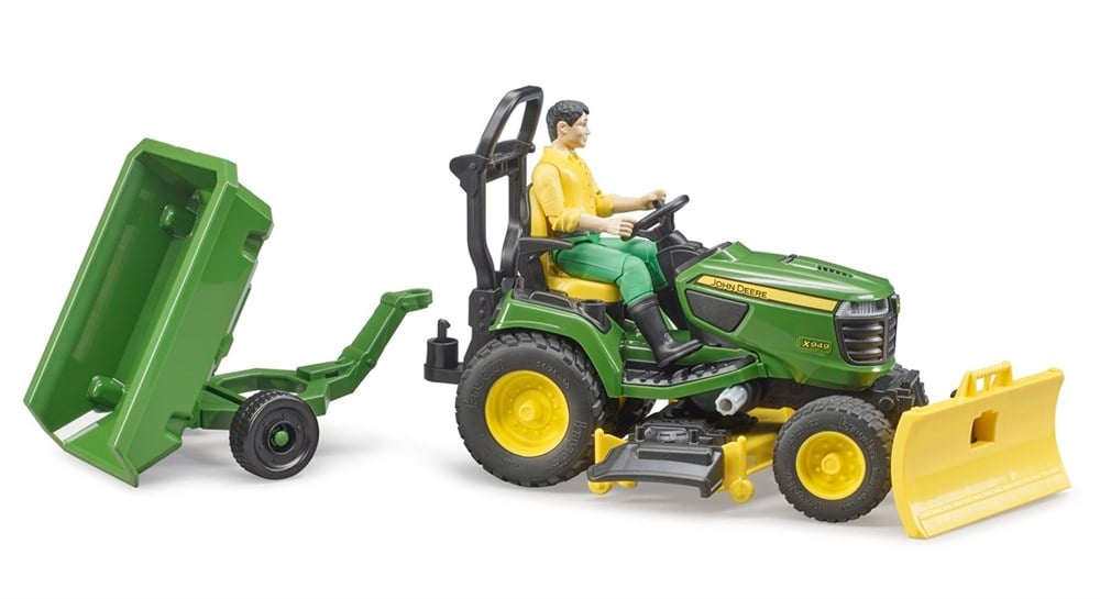 Bruder John Deere Çim Biçme Traktörü Ve Bahçıvan BR62104-Maket Araçlar