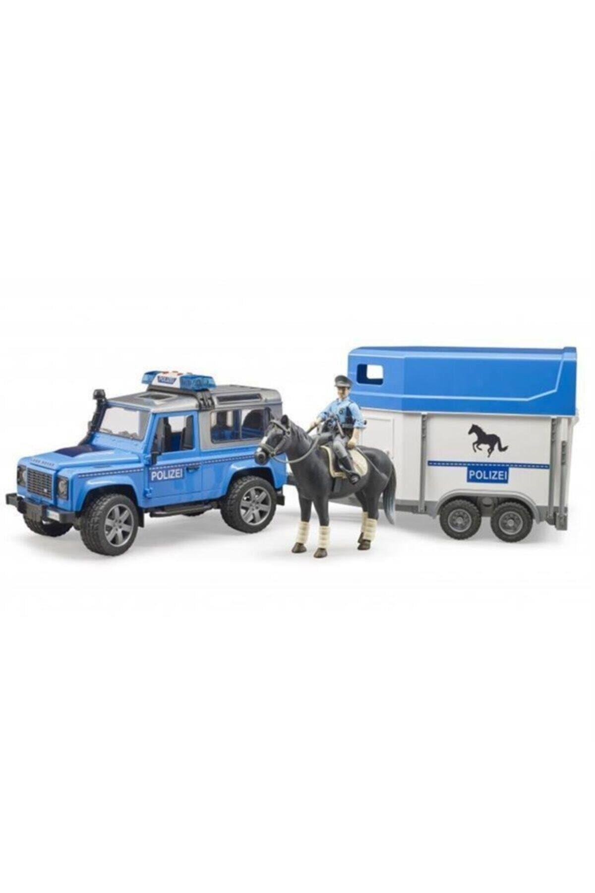 Bruder Römorklu Polis Aracı Memur Ve Atı-Oyuncak Arabalar ve Kamyonlar
