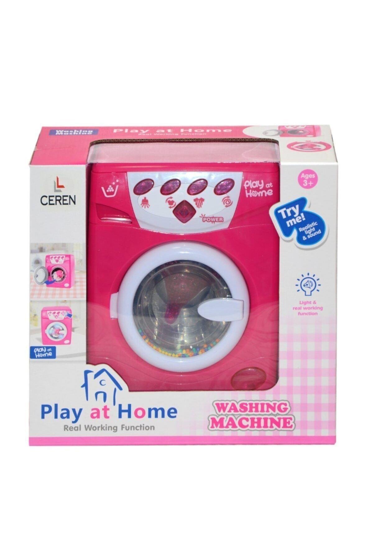 C Toys Işıklı Pilli Ve Sesli Oyuncak Çamaşır Makinesi-Kız Rol Oyuncakları