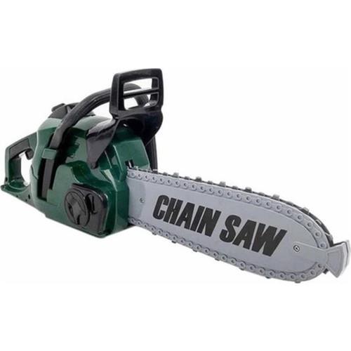 Can Oyuncak Pilli Sesli Motorlu Testere Hızar Ağaç Motoru-Yeşil Testere-Erkek Rol Oyuncakları