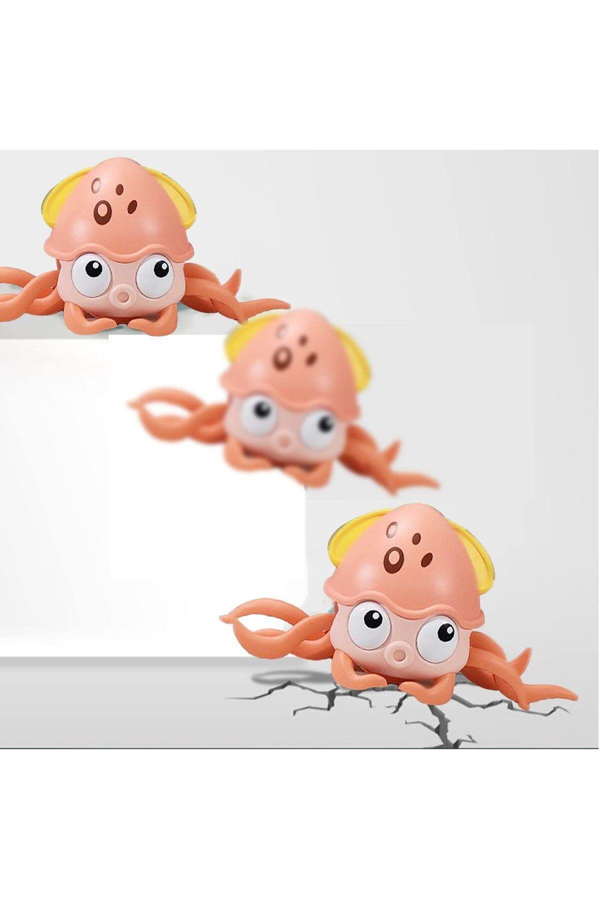 CAN OYUNCAK Sesli Işıklı Sensörlü Ahtapot QC-2Y-Hayvan Figürleri