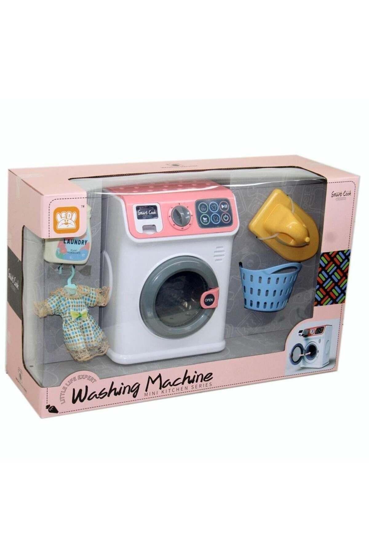 CanEm Pilli Dokunmatik Çamaşır Makine Seti LD-667B-Kız Rol Oyuncakları
