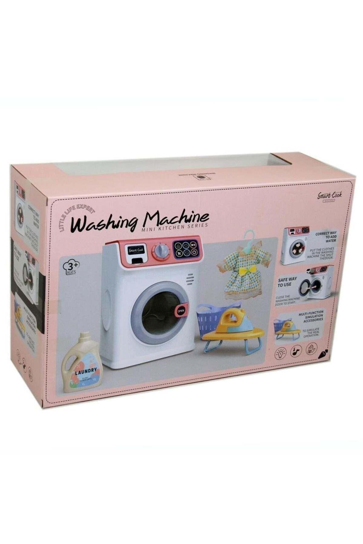 CanEm Pilli Dokunmatik Çamaşır Makine Seti LD-667B-Kız Rol Oyuncakları