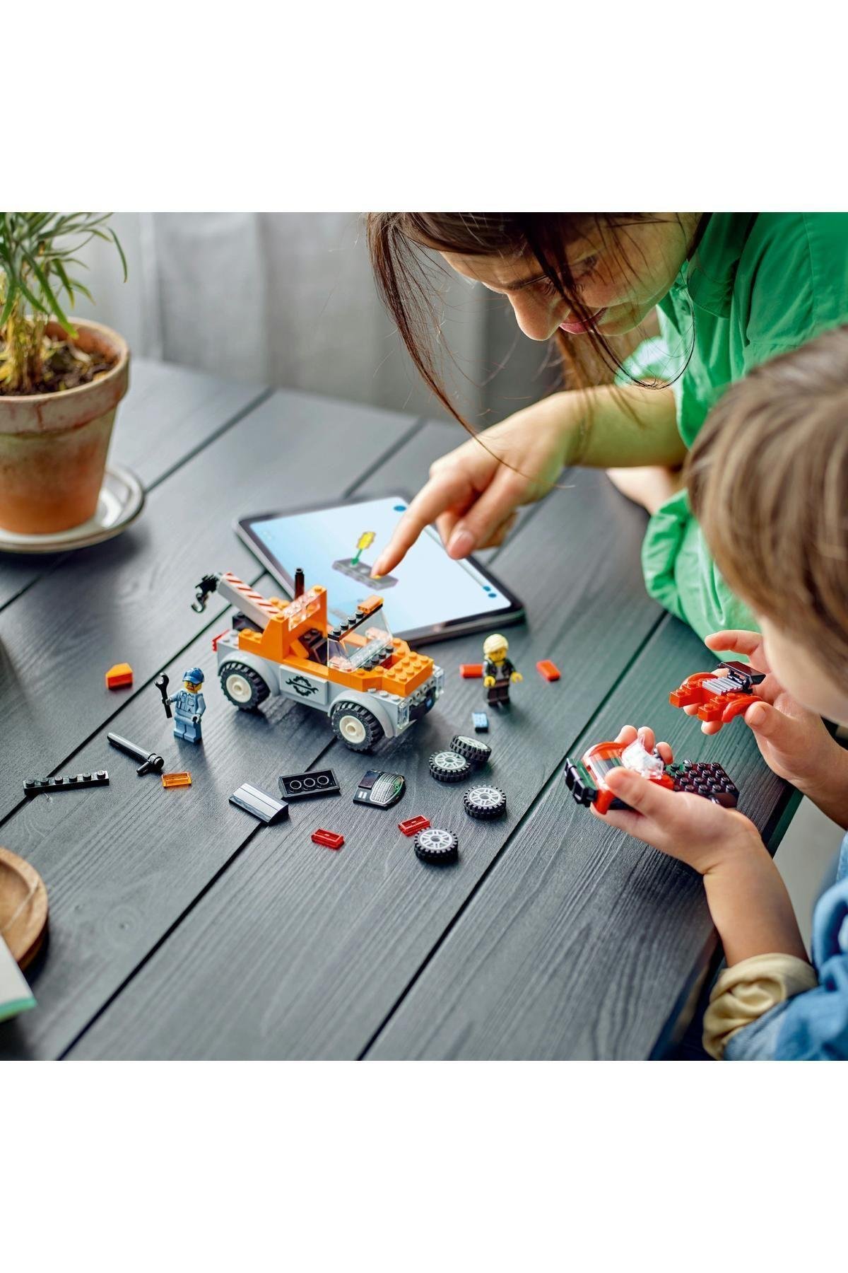 City Çekici Kamyon ve Spor Araba Tamiri 60435 - 4 Yaş ve Üzeri Çocuklar için Yaratıcı Oy-Lego