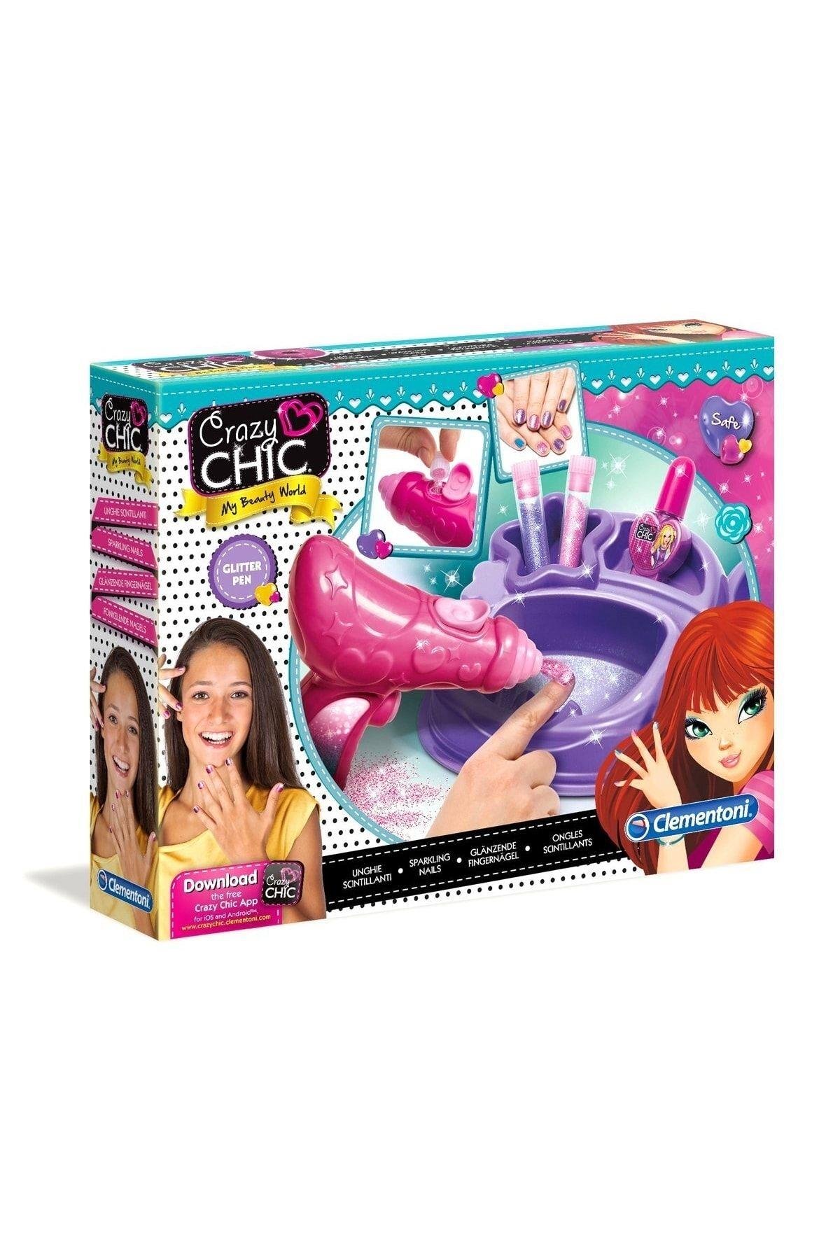 CLEMENTONI 15179 Işıltılı Tırnaklar - Crazy Chic-Kız Rol Oyuncakları