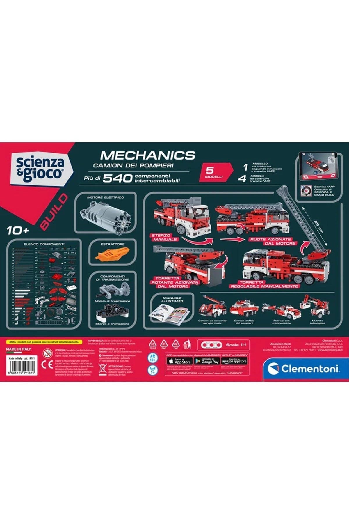 Clementoni Mekanik Laboratuvarı İtfaiye Aracı 75068TR-Eğitici Oyuncak