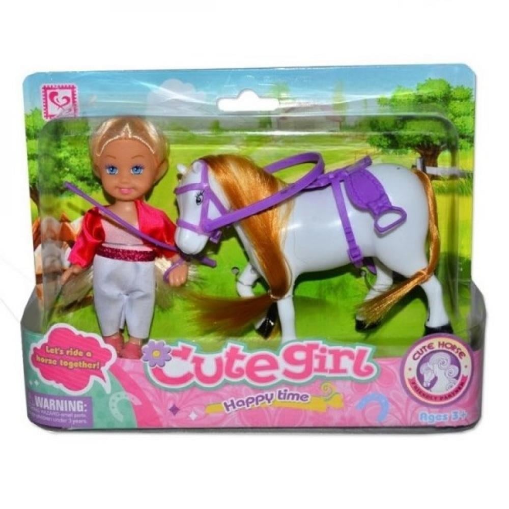 Cute Girl Sevimli Atlı Mini Manken Bebek-Oyuncak Bebekler