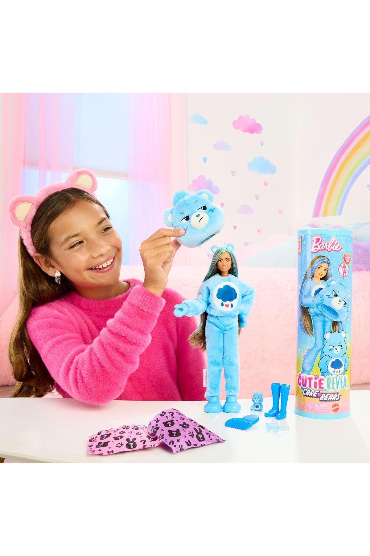 Cutie Reveal Care Bears Series - Grumpy Bear (Brunette)-Oyuncak Bebekler