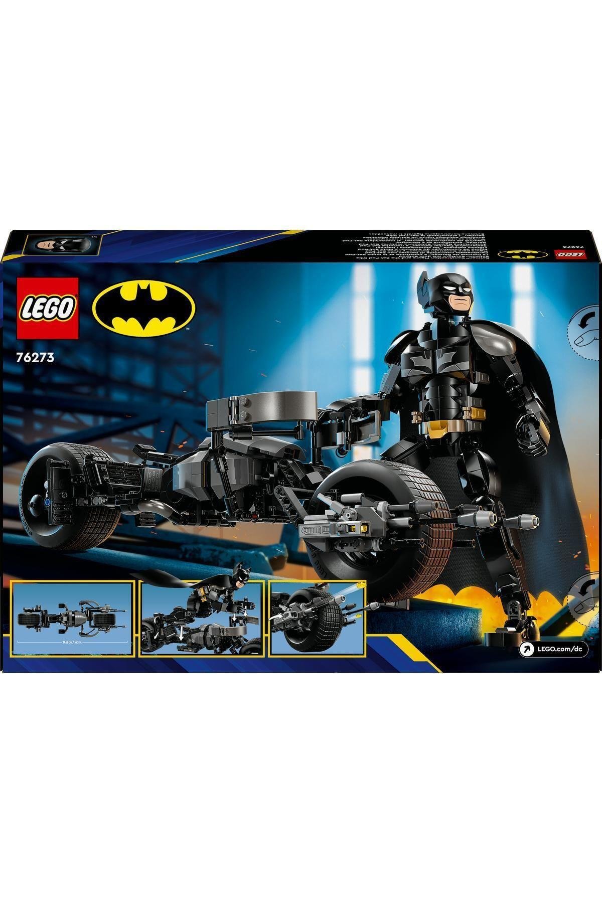 DC Batman: Batman Yapım Figürü ve Bat-Pod Motosiklet 76273 - 12 Yaş ve Üzeri Süper Kahram-Lego