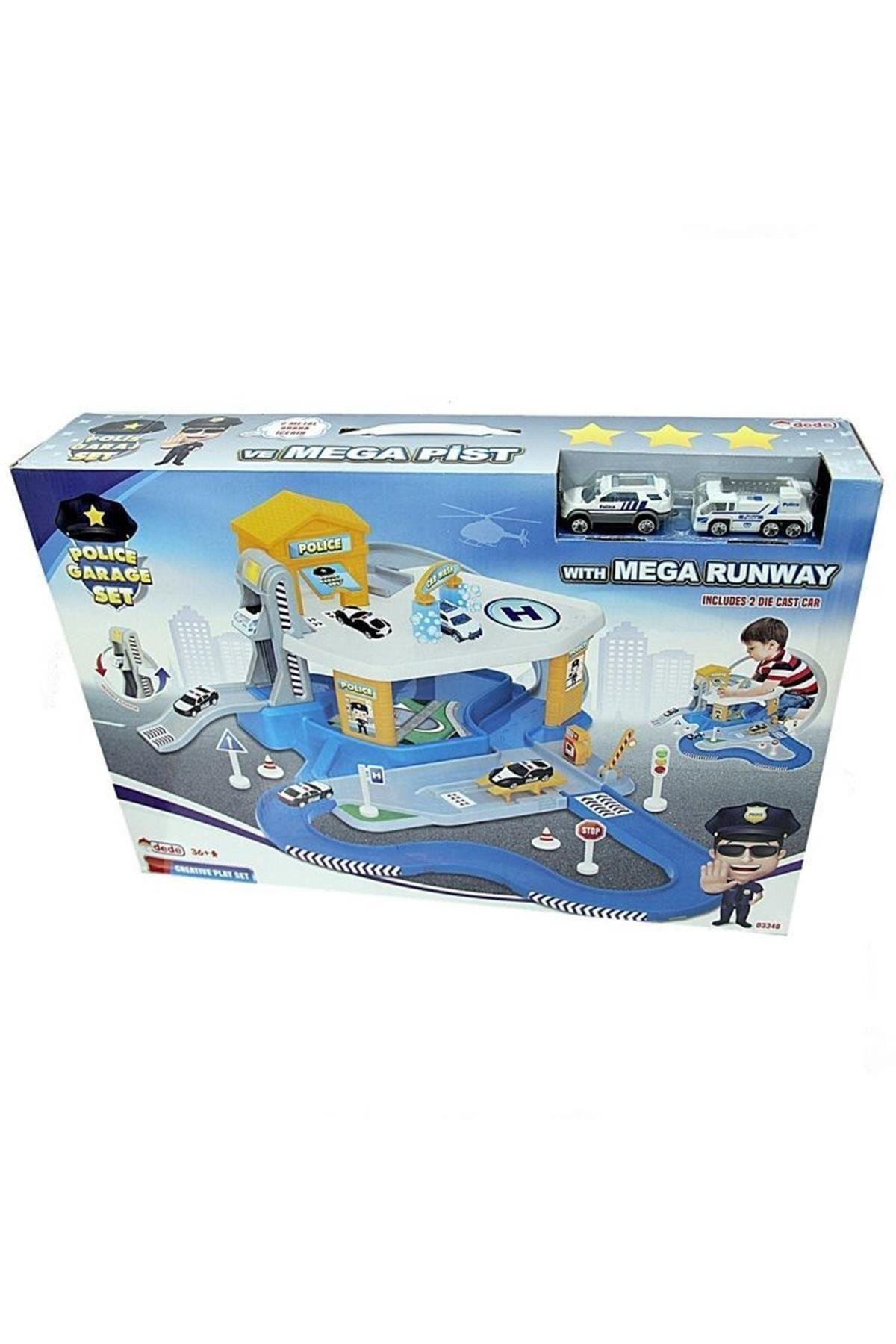 DEDE Polis Garaj Seti Mega Pist-Araba Garaj ve Setleri