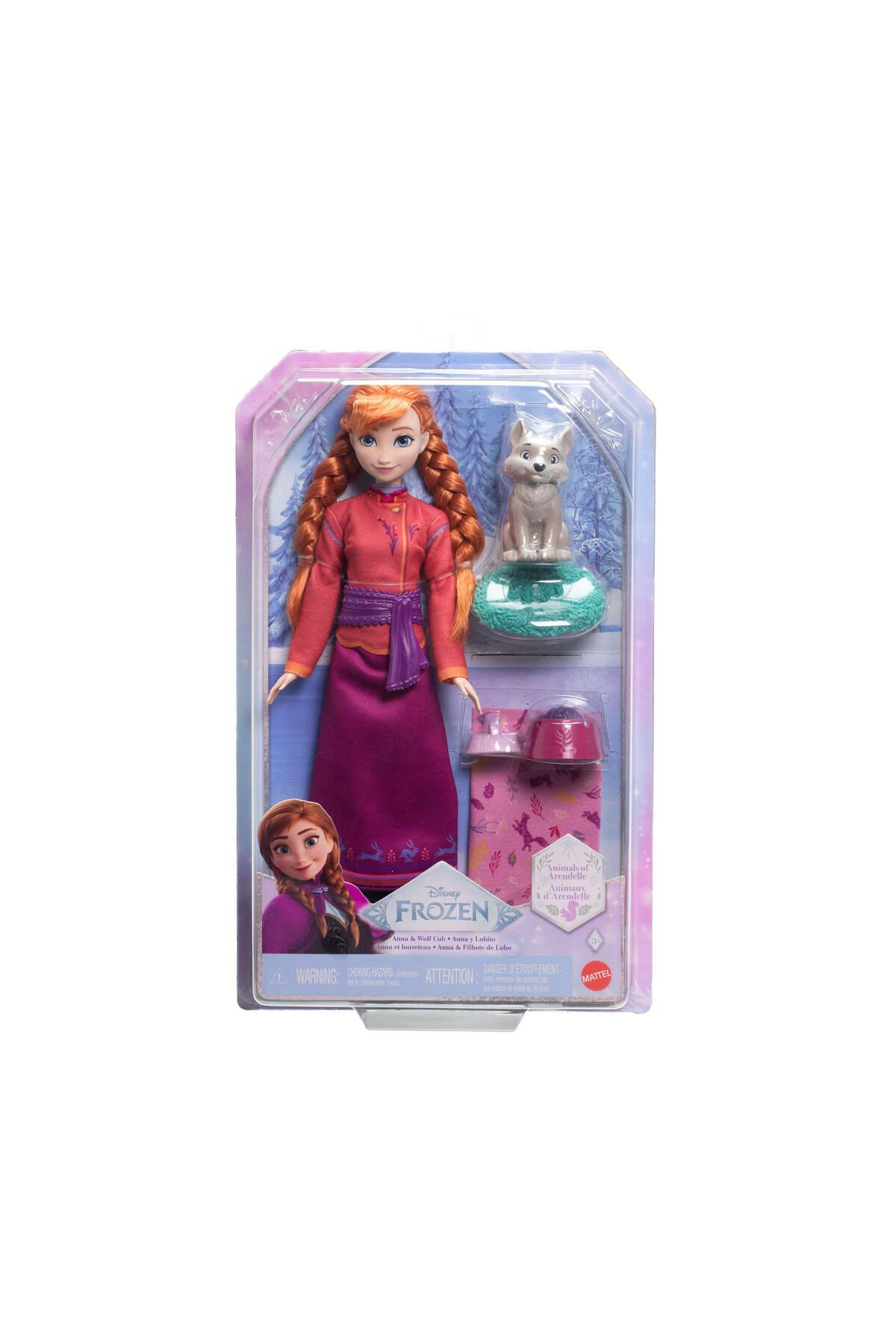 Disney Karlar Ülkesi Anna Bebek ve Yavru Kurt figürü, Filmden ilham alan JFG17-Oyuncak Bebekler