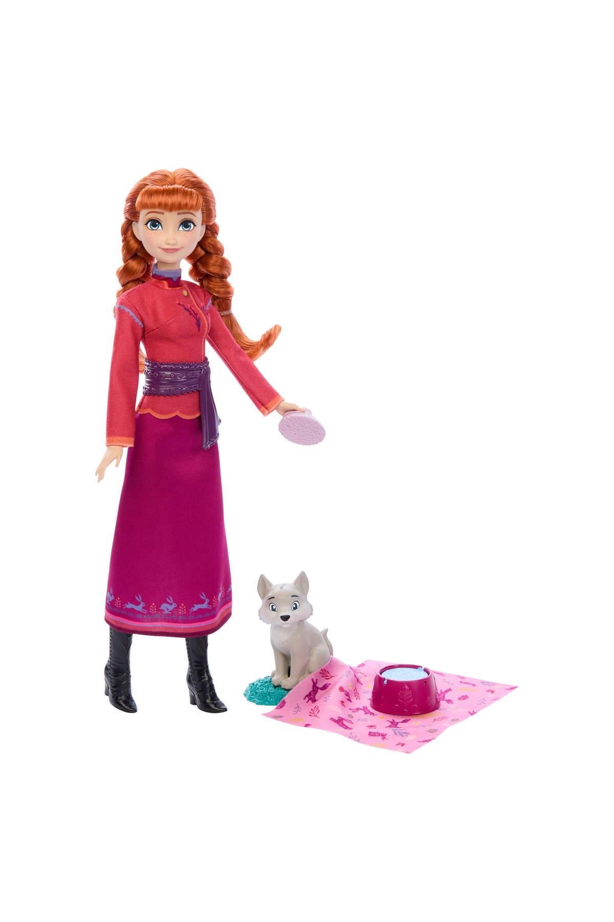 Disney Karlar Ülkesi Anna Bebek ve Yavru Kurt figürü, Filmden ilham alan JFG17-Oyuncak Bebekler