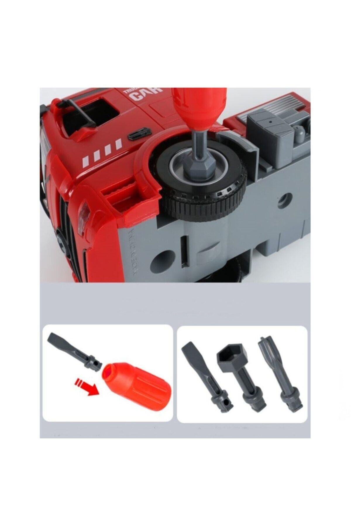 Diy Assembly Işıklı Sesli Sök Tak Itfaiye Aracı-Erkek Oyuncakları