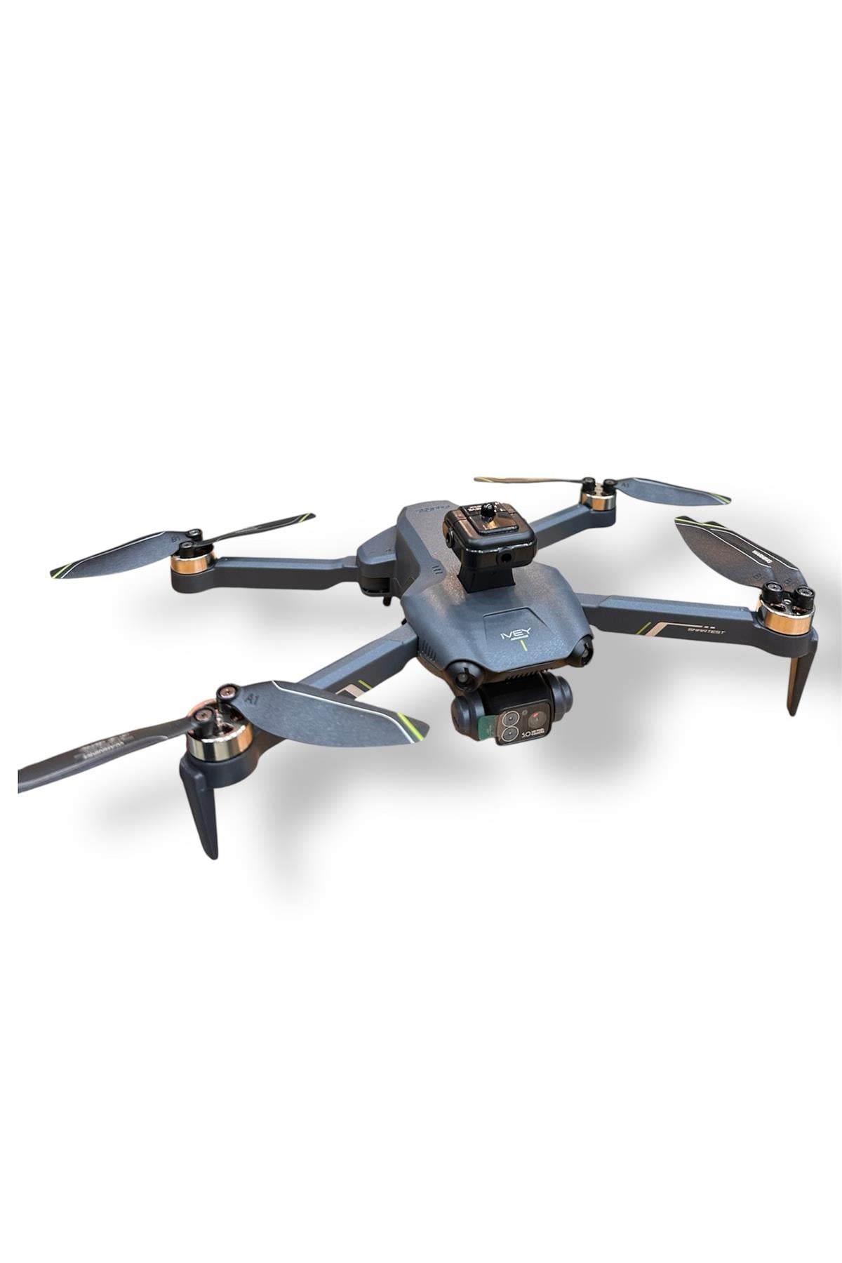 DRONE 1080P Full HD Camera Brushless Motor kumanda ekranlı görüntü yedek batarya-Helikopter ve Drone