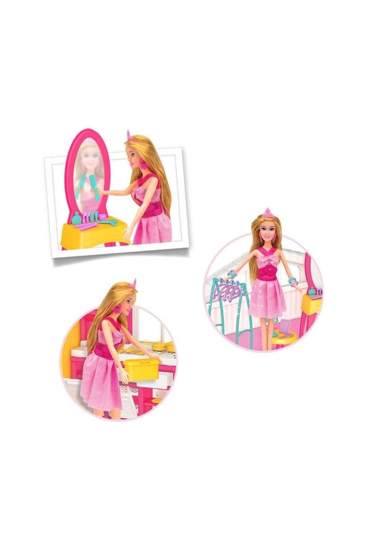 FEN TOYS 03734 Dede, Linda'nın 2 Katlı Evi-Kız Rol Oyuncakları