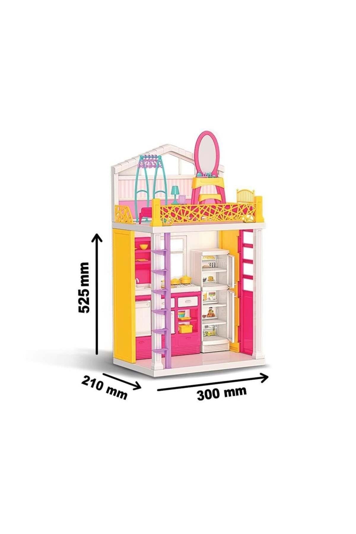 FEN TOYS 03734 Dede, Linda'nın 2 Katlı Evi-Kız Rol Oyuncakları