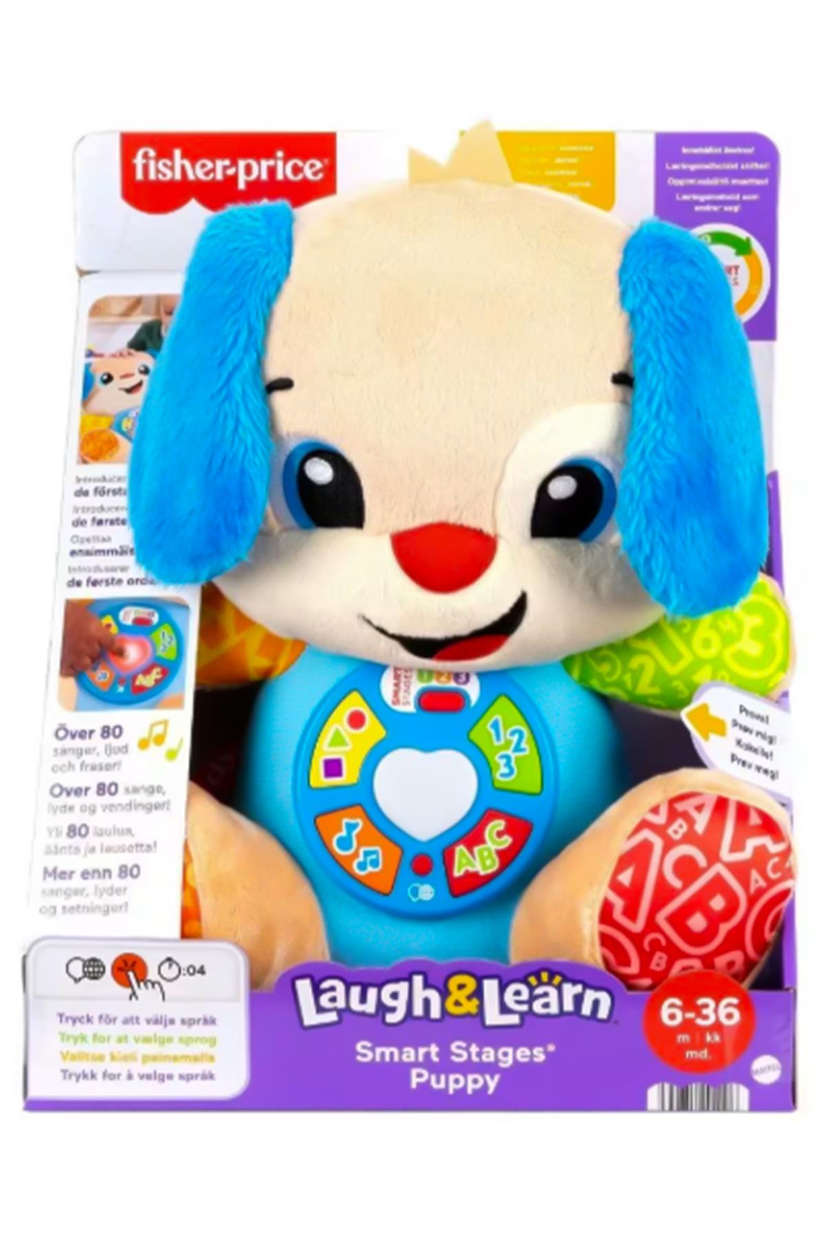 Fisher-Price Eğlen ve Öğren Yaşa Göre Gelişim Köpekçik, birden fazla dilde, bebek oyuncağı JFD25-Eğitici Oyuncak