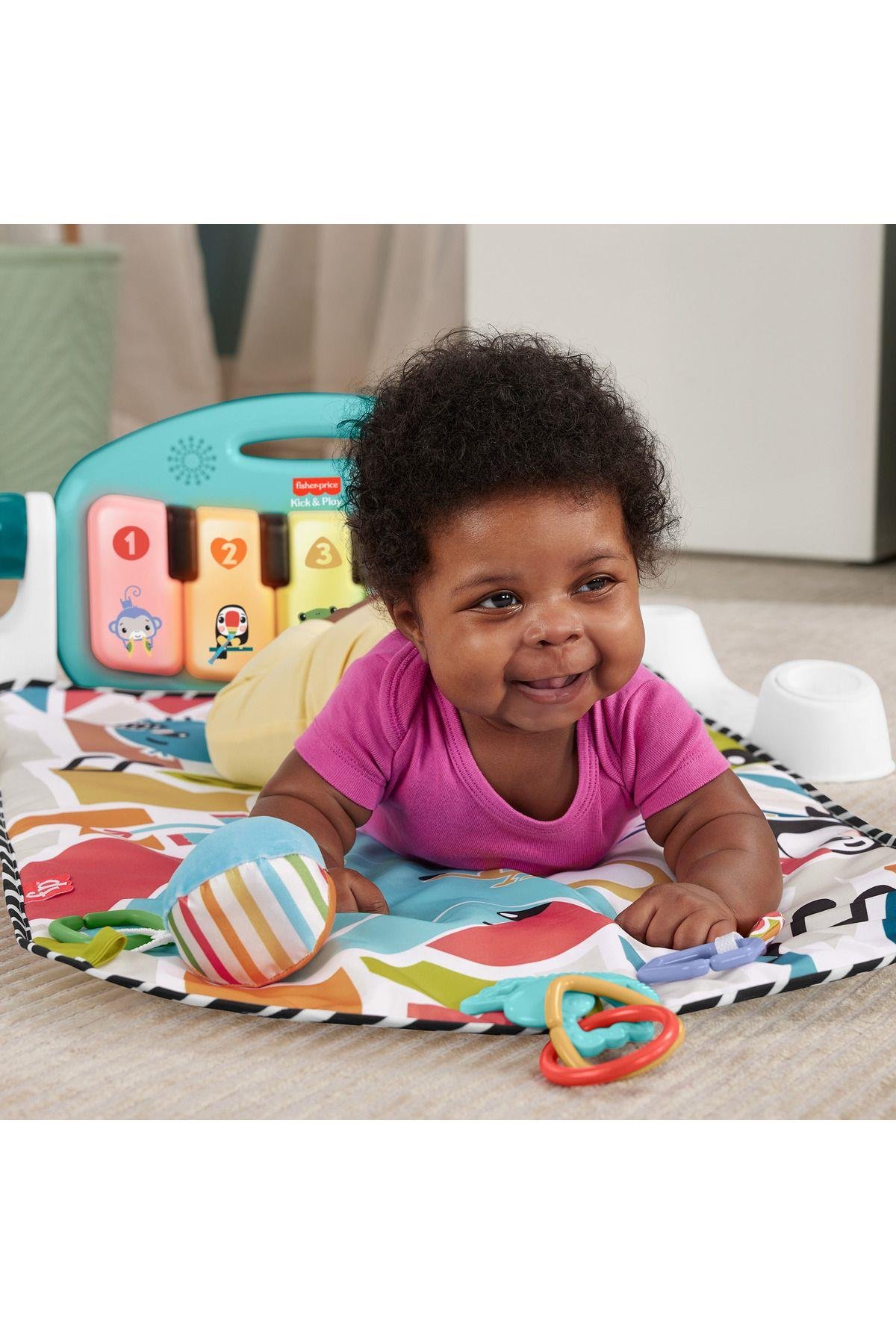 Fisher-Price Neşeli Hayvanlar Piyanolu Jimnastik Merkezi-Eğitici Oyuncak