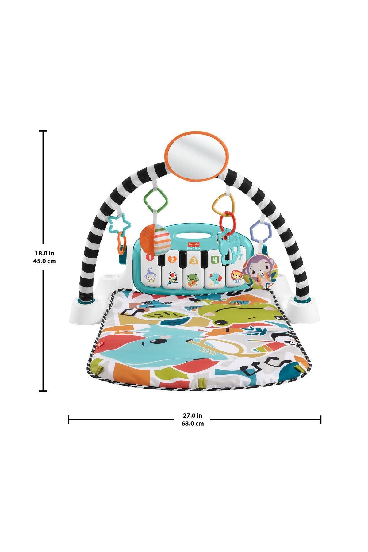 Fisher-Price Neşeli Hayvanlar Piyanolu Jimnastik Merkezi-Eğitici Oyuncak