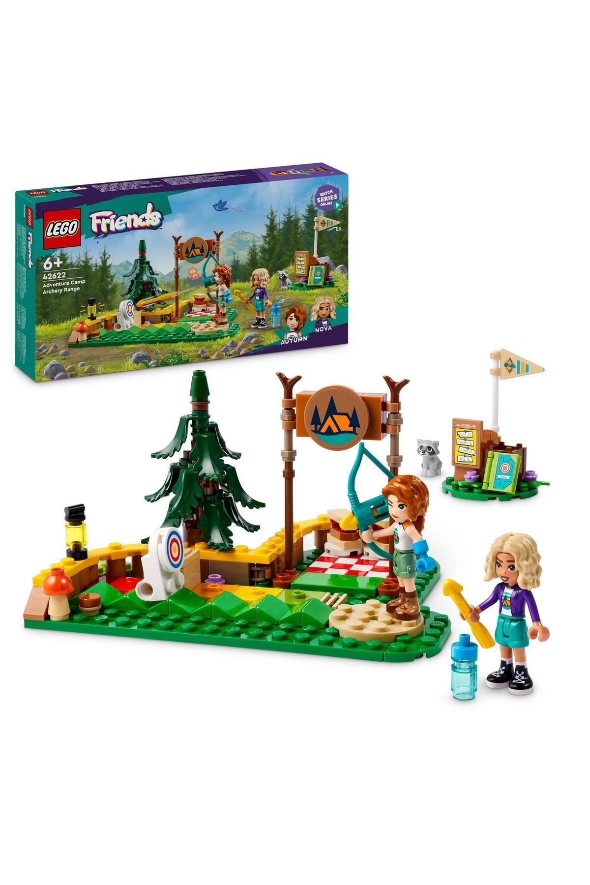Friends Macera Kampı Okçuluk Alanı 42622 - 6 Yaş ve Üzeri Çocuklar için Autumn ve Nova M-Lego