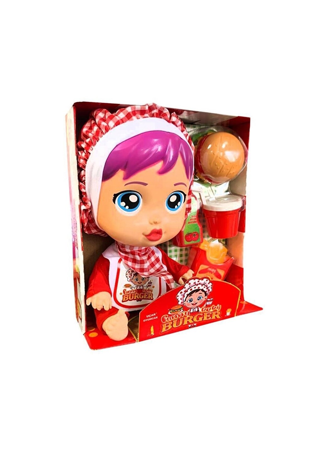 Funny Baby Mila Bebek Hamburger Oyuncak Seti-Kız Rol Oyuncakları