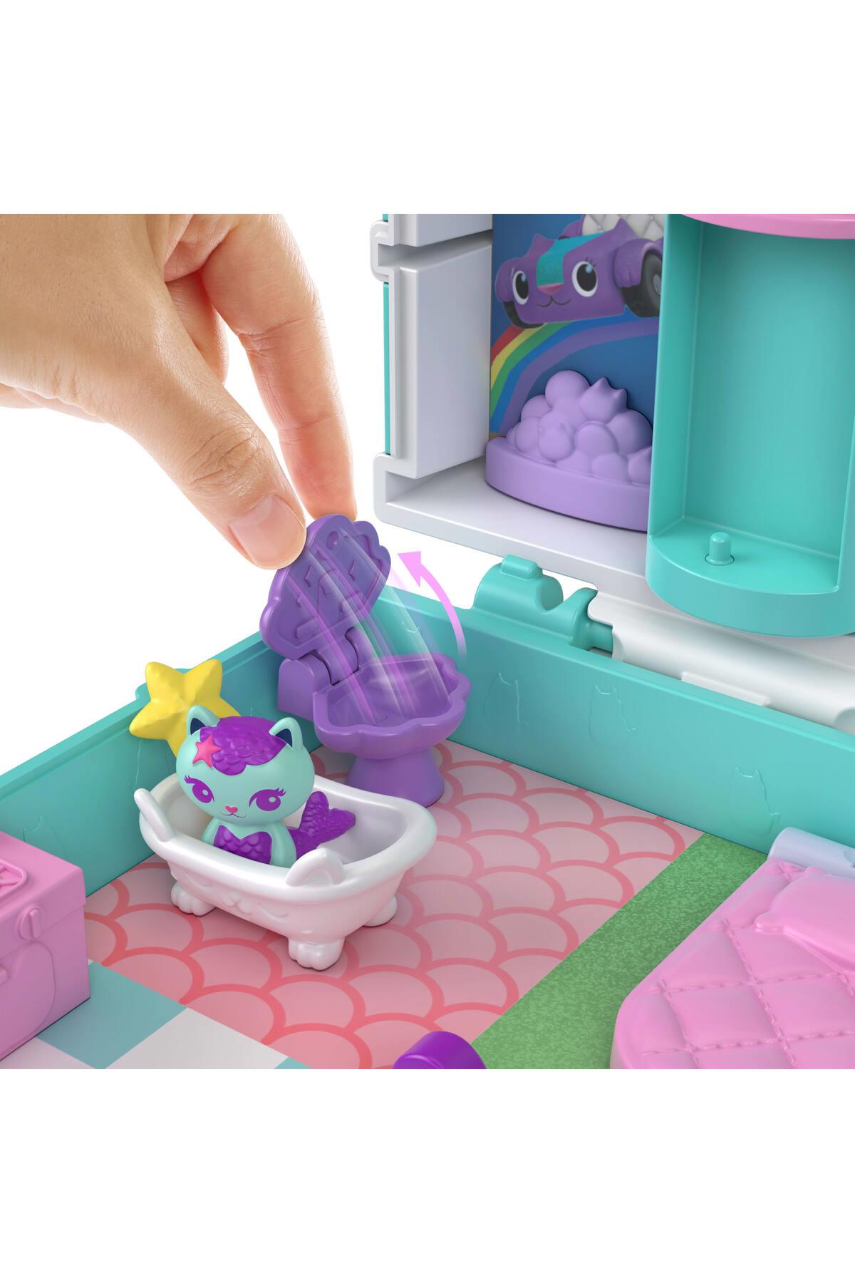 Gabby's Dollhouse mikro bebekler ve mini oyun seti, 9 aksesuar JFV02-Oyuncak Bebekler