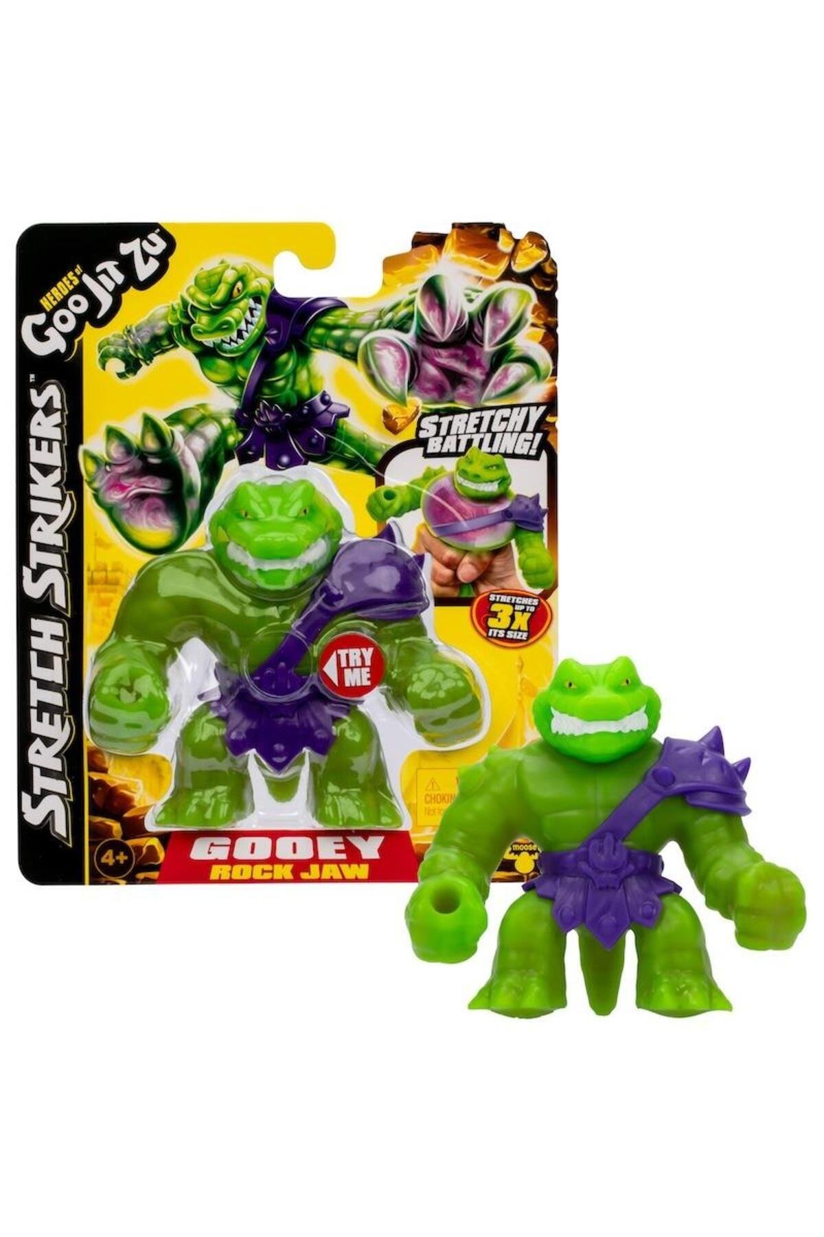 Goo Jit Zu Stretch Strikers Esnek Uzayan Yumuşak Tekli Figür Paket - Rock Jaw-Karakter Figürleri