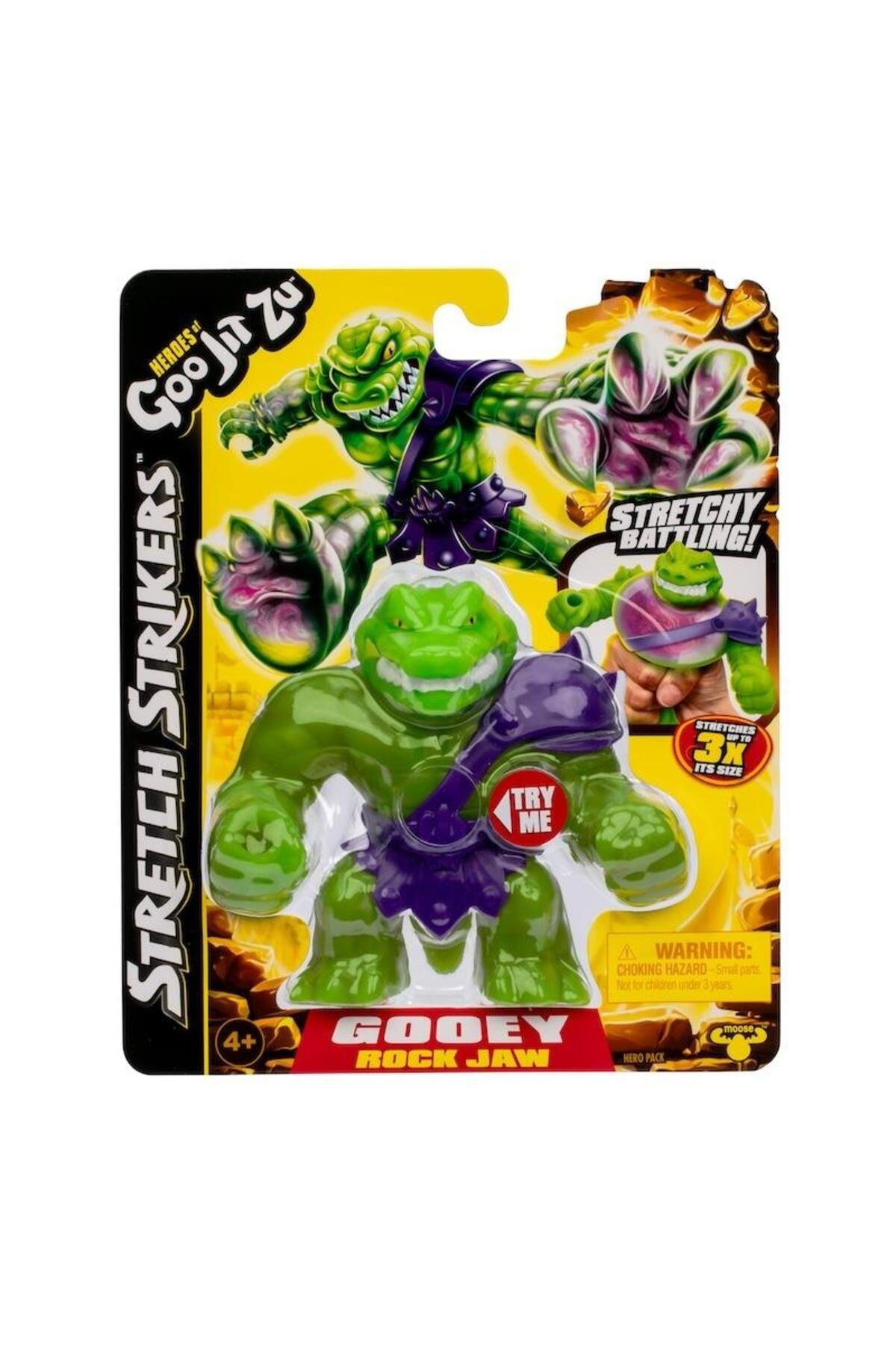 Goo Jit Zu Stretch Strikers Esnek Uzayan Yumuşak Tekli Figür Paket - Rock Jaw-Karakter Figürleri