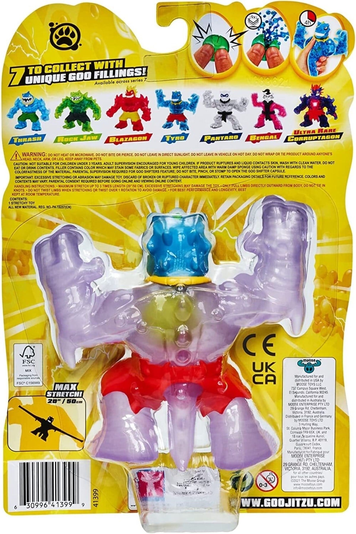 Goo Shifters Tyro Hero Pack. Super Stretchy, Super Squishy Goo Filled Toy With-Karakter Figürleri