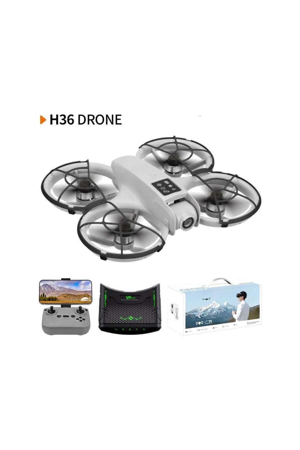 H36 VR GÖZLÜKLÜ HD KAMERALI FIRÇASIZ MOTORLU DRON-Helikopter ve Drone