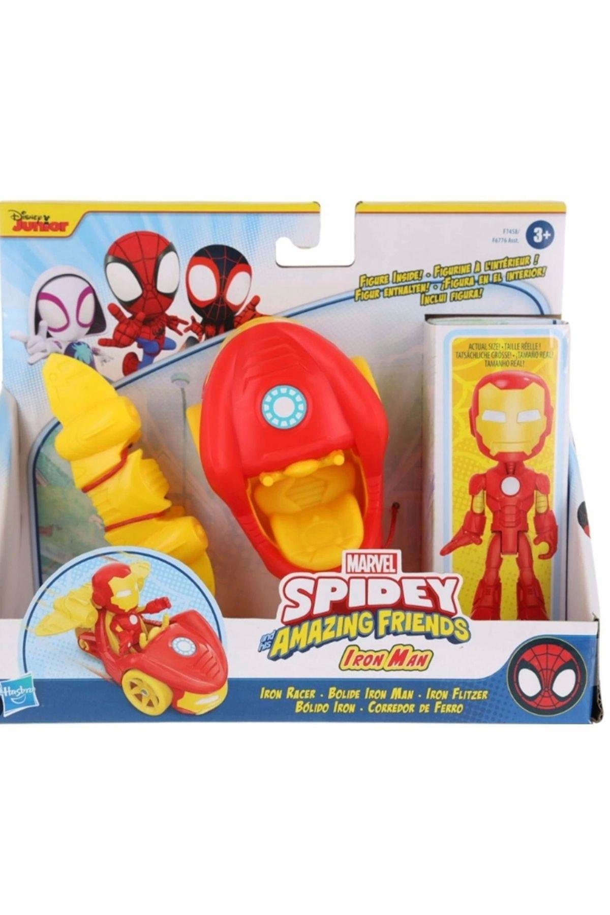 Hasbro Spidey And His Amazing Friends Araç Ve Figür Iron Man F7458-Karakter Figürleri