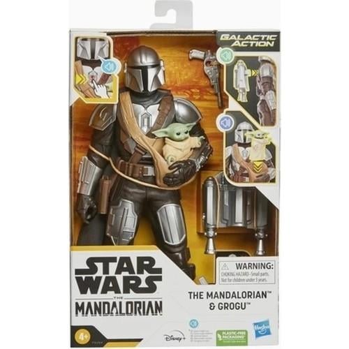 Hasbro Star Wars Galactic Action The Mandalorian ve Grogu Figür F5194-Karakter Figürleri