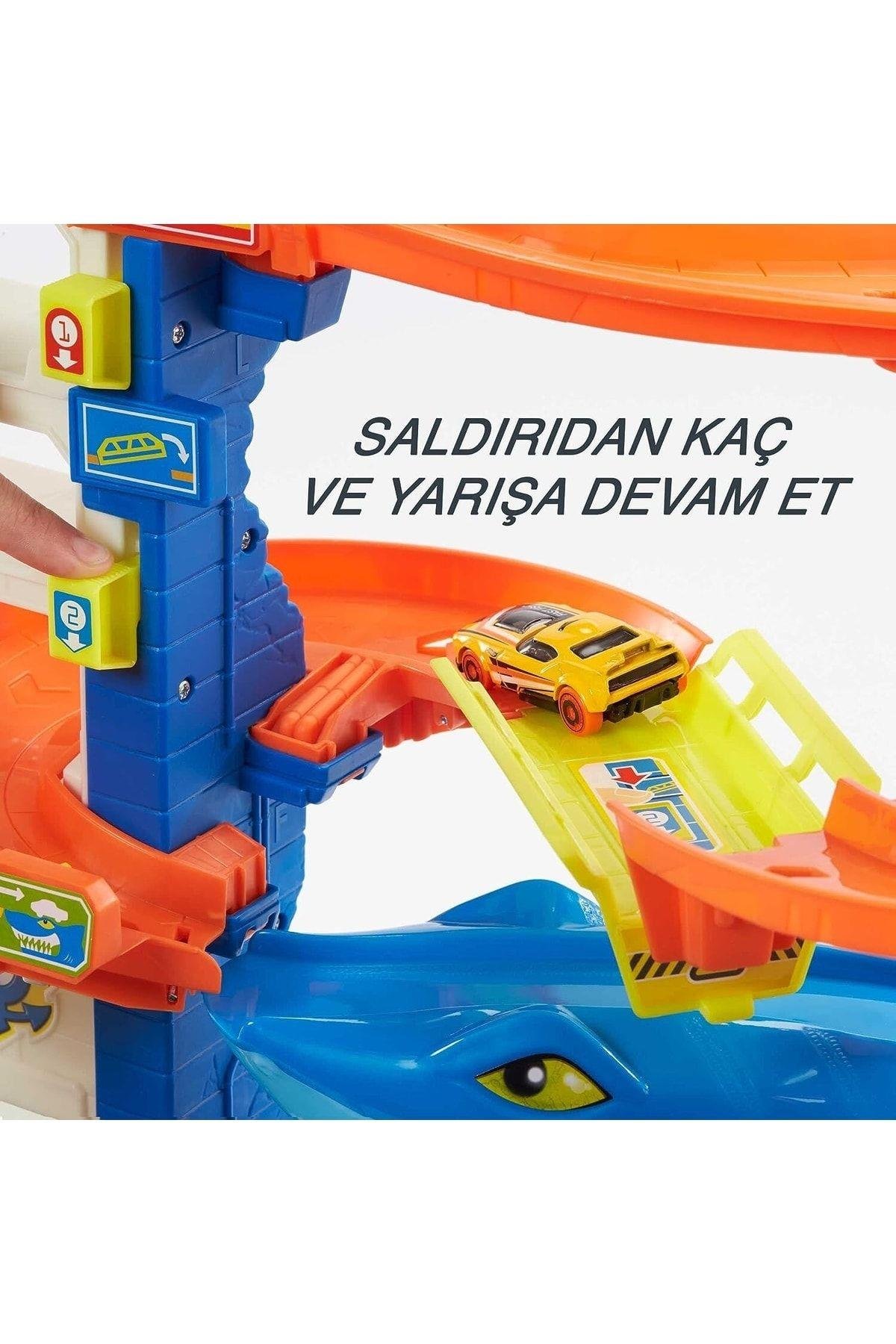 HOT WHEELS City Köpek Balığından Kaçış Oyun Seti-Araba Garaj ve Setleri