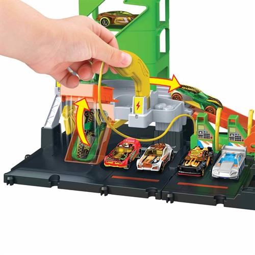 Hot Wheels Elektrikli Araç Şarj İstasyonu Oyun Seti HTN79-Araba Garaj ve Setleri
