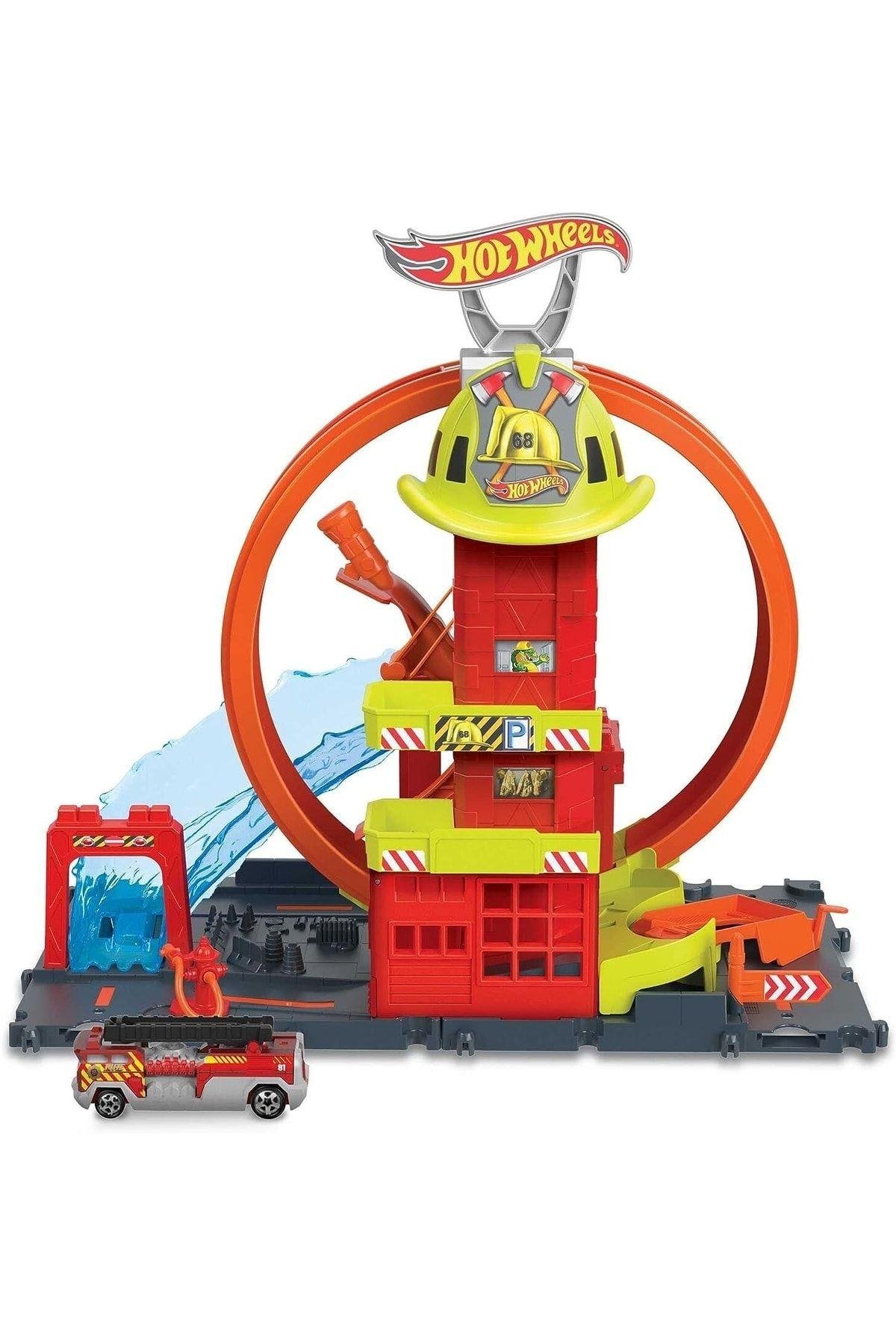 HOT WHEELS Hkx41 Hot Wheels Çember Pistli Iftaiye Istasyonu-Araba Garaj ve Setleri