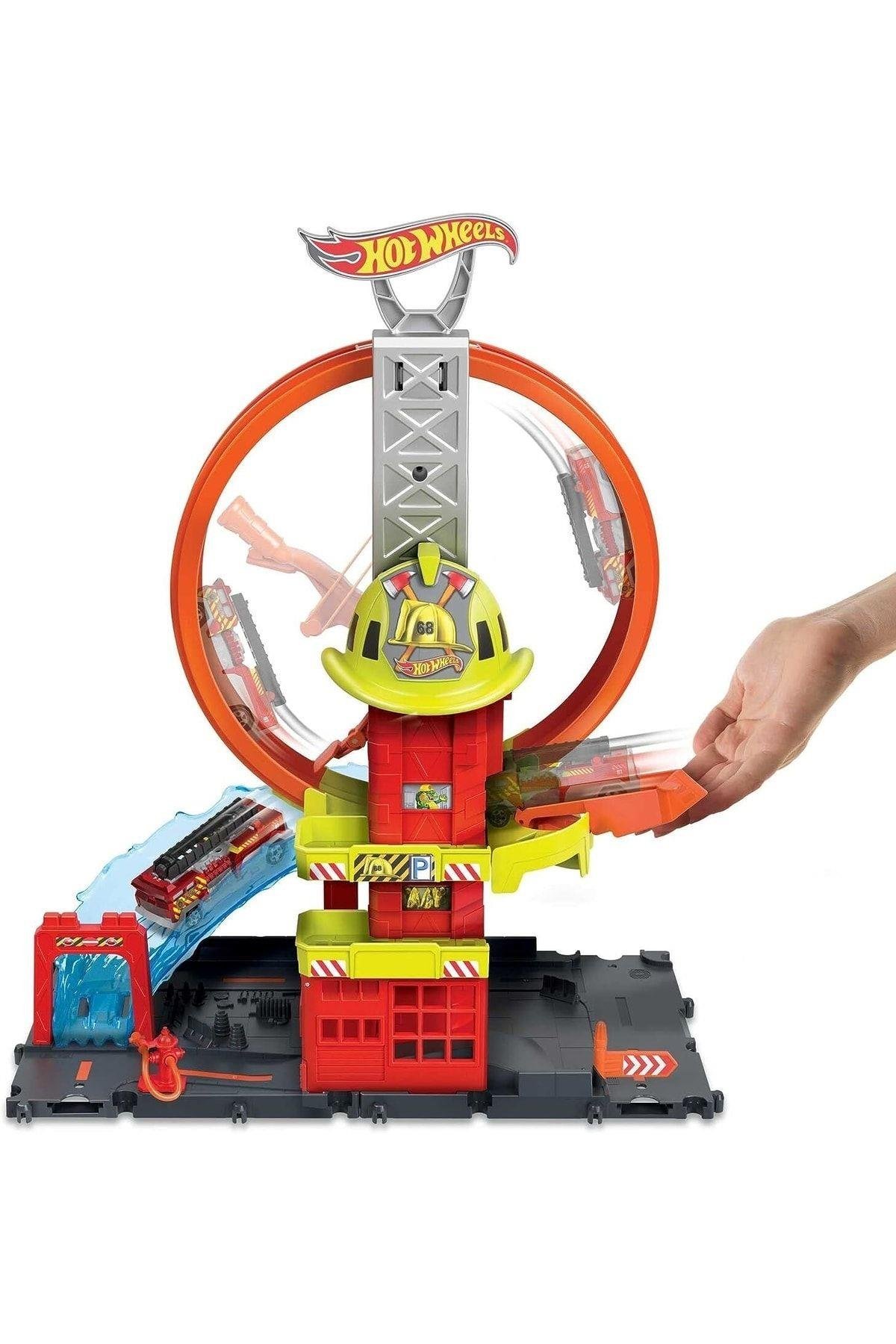 HOT WHEELS Hkx41 Hot Wheels Çember Pistli Iftaiye Istasyonu-Araba Garaj ve Setleri