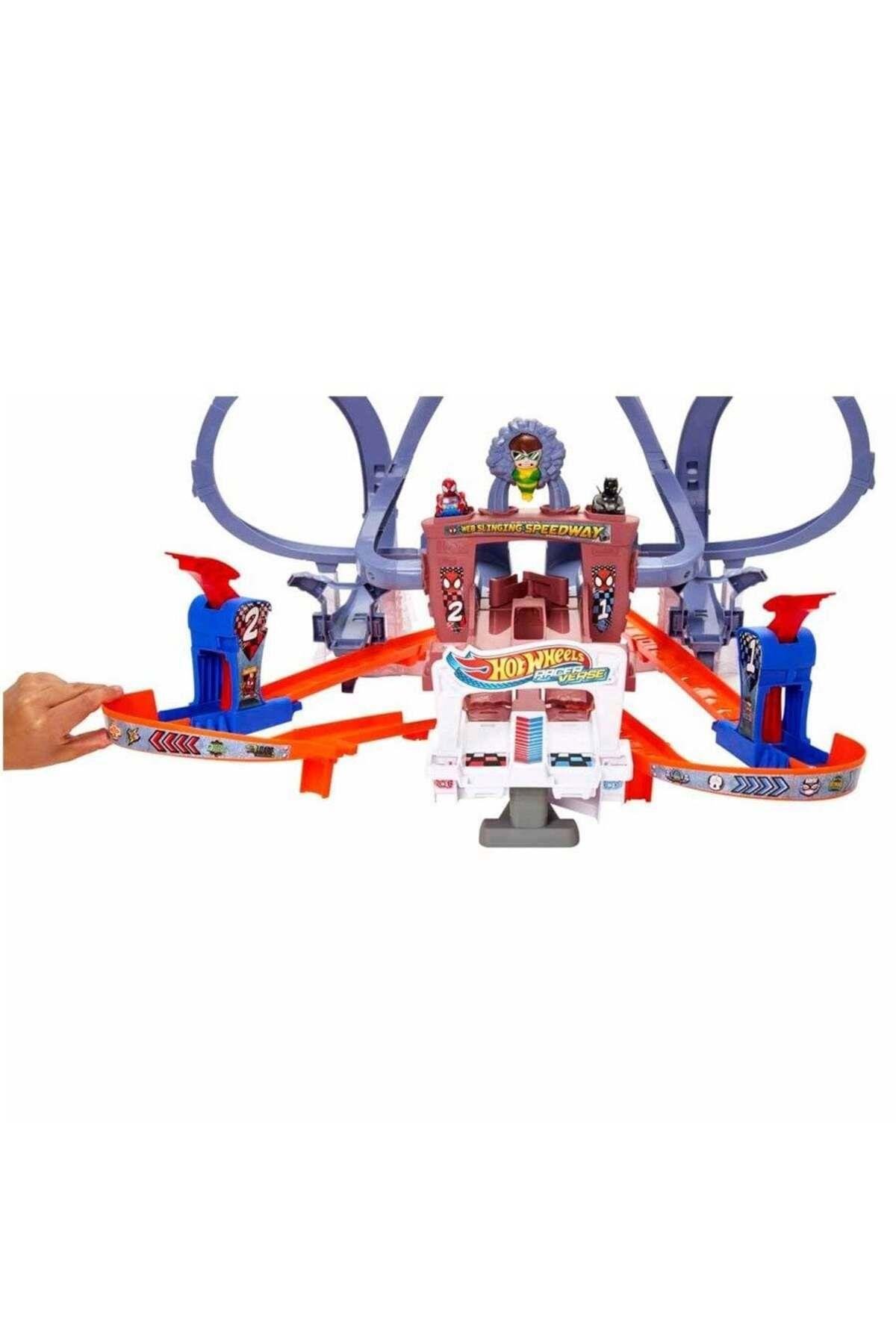 HOT WHEELS Lisinya193 Hot Wheels Racerverse Marvel Pist Seti-Araba Garaj ve Setleri