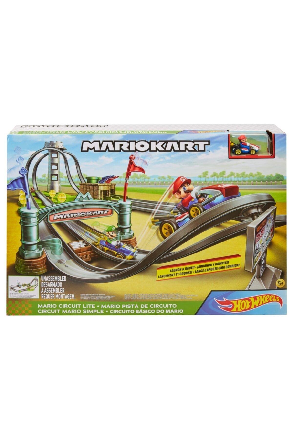 HOT WHEELS Mario Kart Çılgın Dönüş Parkuru Yarış Seti Ghk15-Araba Garaj ve Setleri