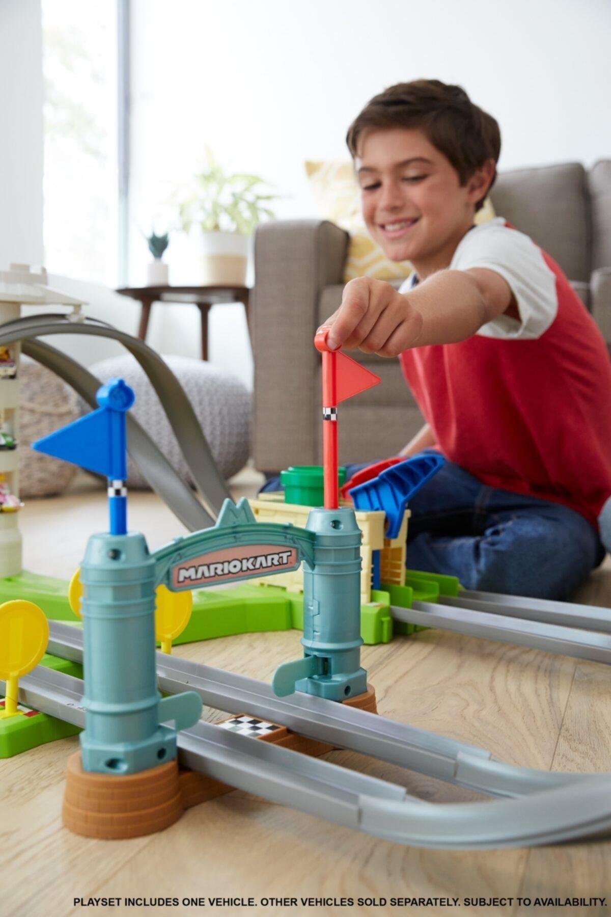 HOT WHEELS Mario Kart Çılgın Dönüş Parkuru Yarış Seti Ghk15-Araba Garaj ve Setleri