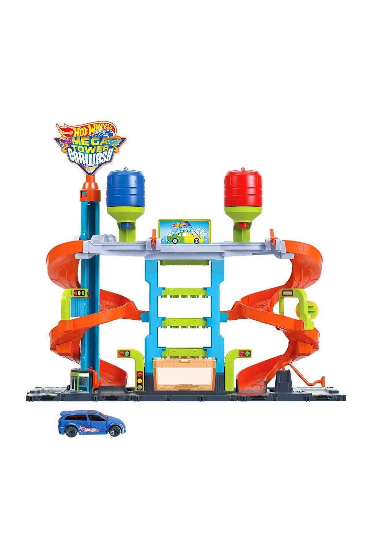 HOT WHEELS Mega Araba Yıkama Kulesi Hdp05-Araba Garaj ve Setleri