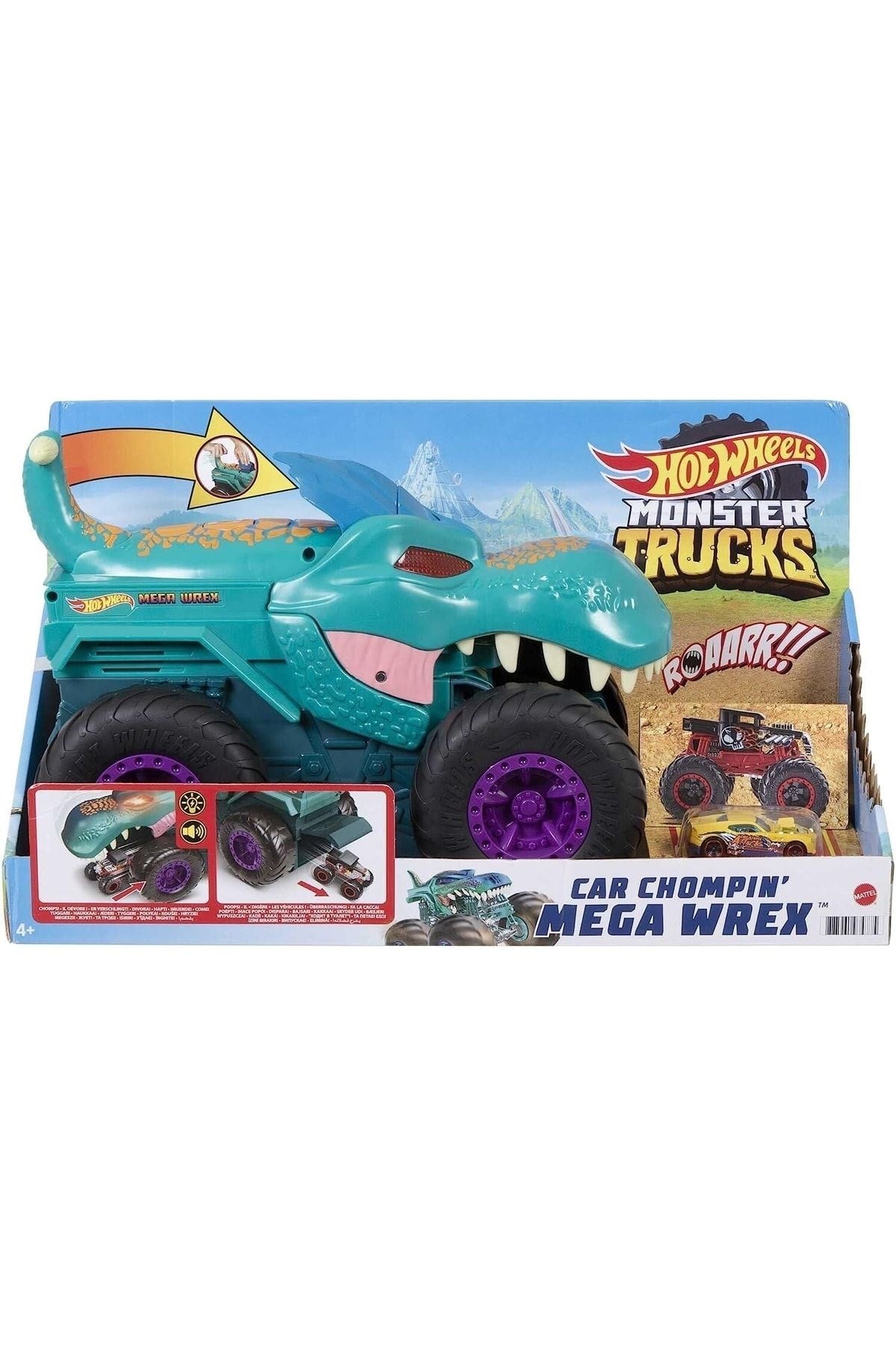 Hot Wheels Monster Trucks Araba Yiyen Mega-Wrex GYL13-Oyuncak Arabalar ve Kamyonlar