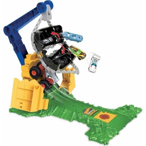 Hot Wheels Monster Trucks Arenada Rhinomite Mücadelesi Oyun Seti HTP18-Araba Garaj ve Setleri
