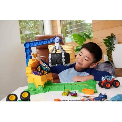 Hot Wheels Monster Trucks Arenada Rhinomite Mücadelesi Oyun Seti HTP18-Araba Garaj ve Setleri