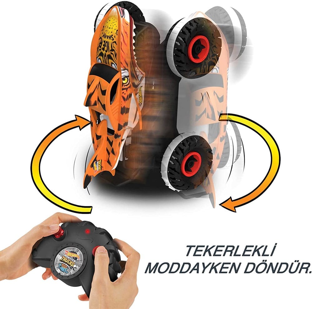Hot Wheels Monster Trucks Durdurulamaz Tiger Shark HGV87-Oyuncak Arabalar ve Kamyonlar