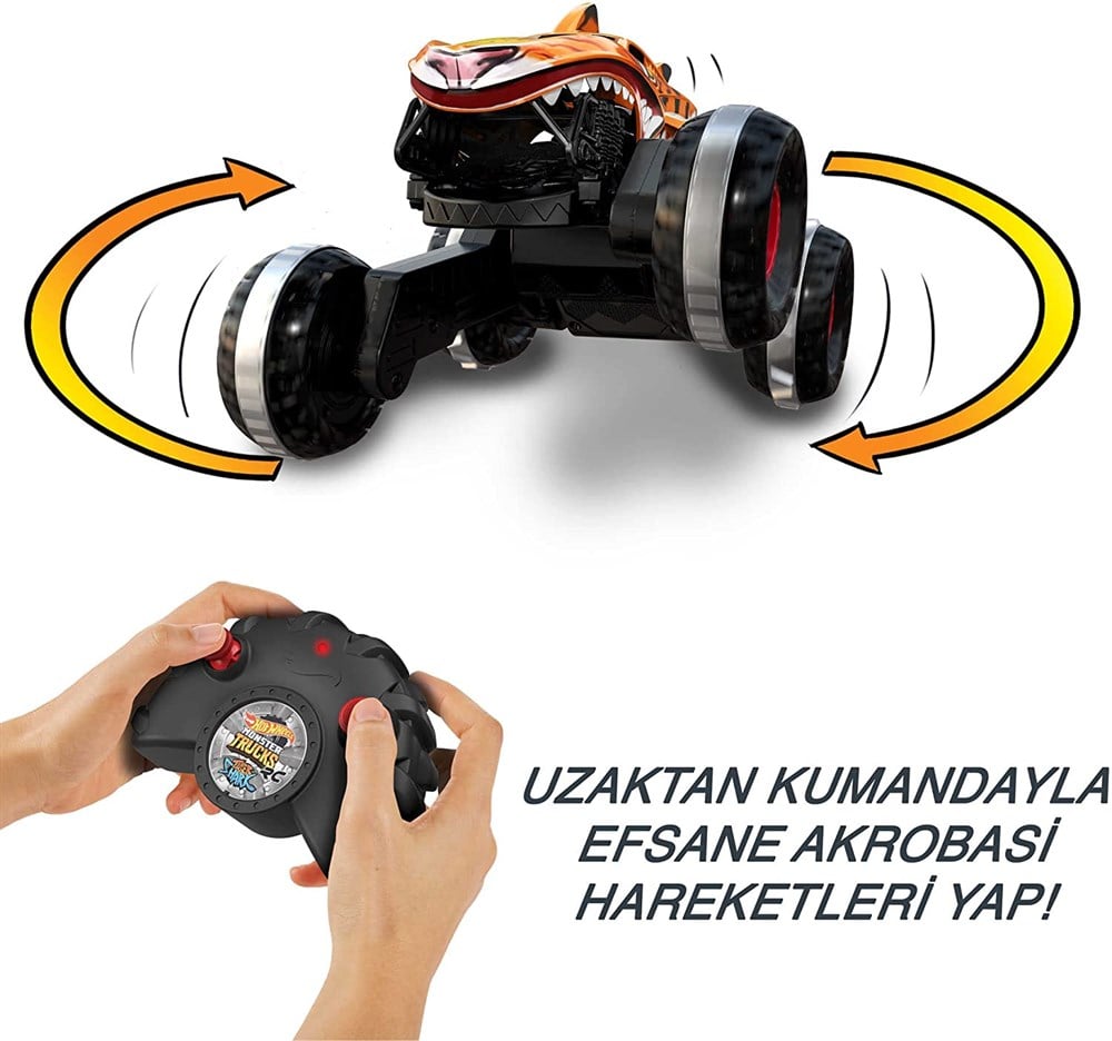 Hot Wheels Monster Trucks Durdurulamaz Tiger Shark HGV87-Oyuncak Arabalar ve Kamyonlar