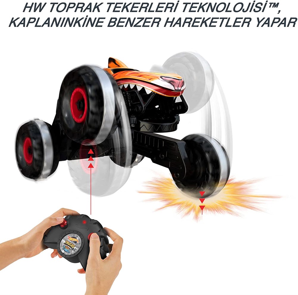 Hot Wheels Monster Trucks Durdurulamaz Tiger Shark HGV87-Oyuncak Arabalar ve Kamyonlar