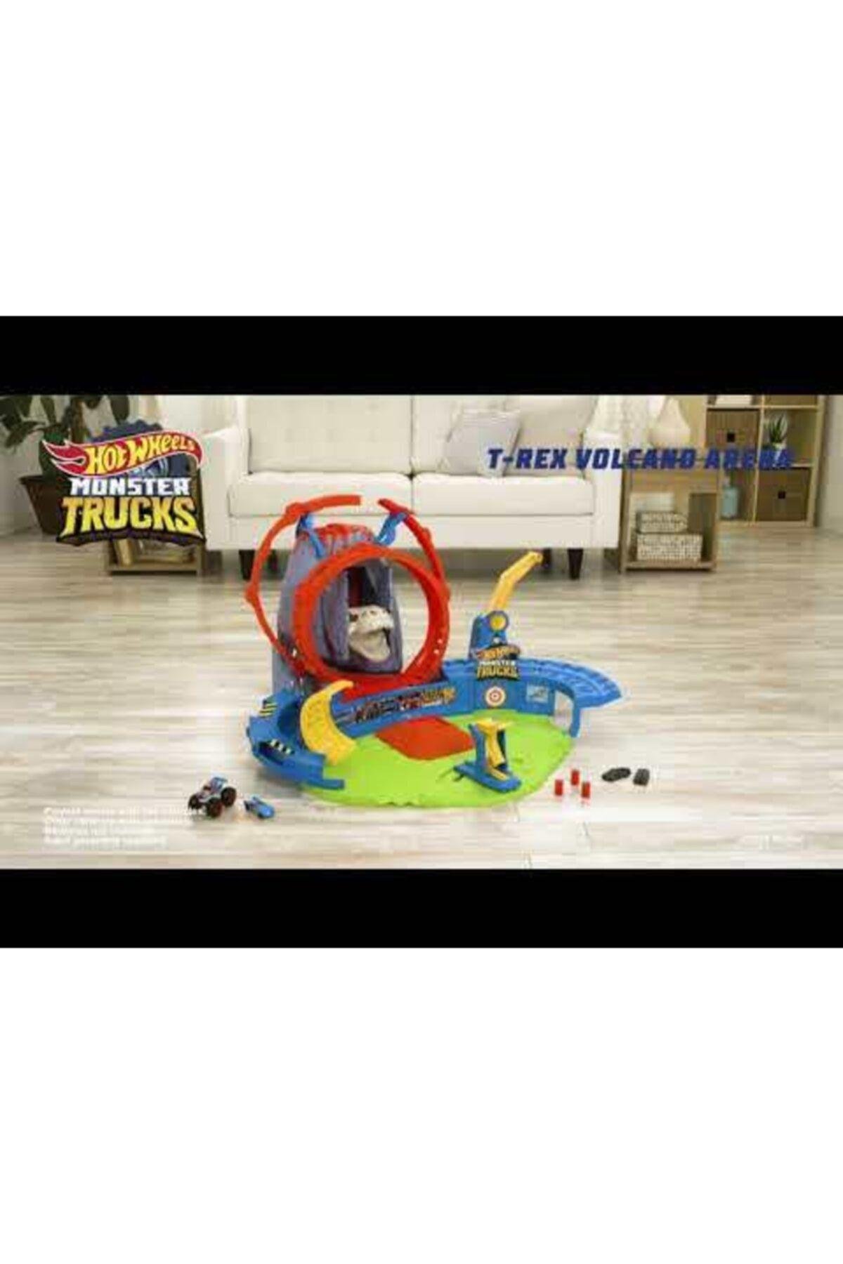 HOT WHEELS Monster Trucks Volkanik Alanda Macera Oyun Seti Gyl14-Araba Garaj ve Setleri